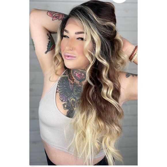 Rebel Gypsy “Count on you”Premium synthetic Scalp illusion lace front wig New main image 4